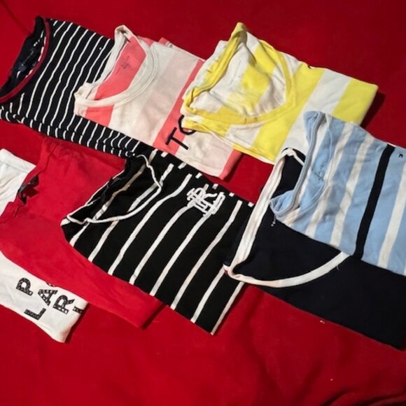 Lot of 8 Women’s Designer T-Shirts –Karl Lagerfeld, Ralph Lauren, Tommy Hilfiger - Picture 1 of 10